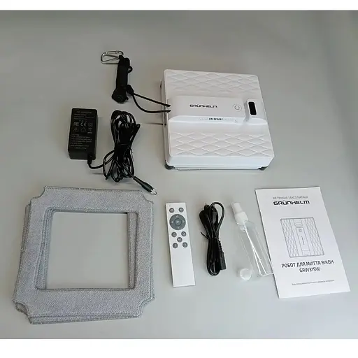 Робот для миття вiкон Grunhelm GRW31SW квадратний 3 режими 50 мл білий (142697) - фото 10