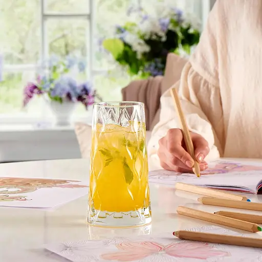 Набір високих склянок Pasabahce Leafy 450 мл, 4 шт. (420955-4) - фото 3