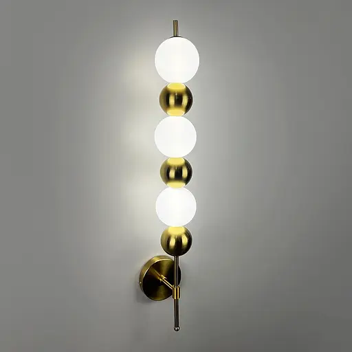 Стильне світлодіодне бра у латунному корпусі 75х12 см Line F Арт. WNO22/3 AB - фото 6