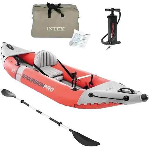 Надувна байдарка (каяк) Intex Explorer 68303 NP з алюмінієвими веслами 305х91 см - фото 2