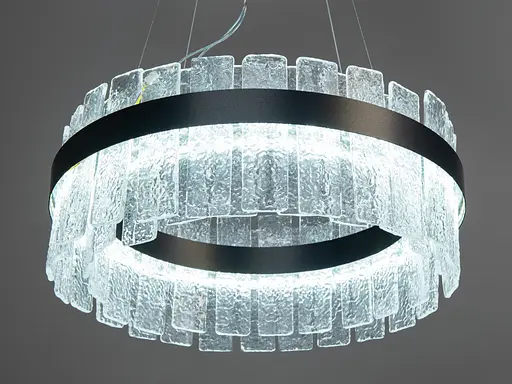 Високоефективна кришталева світлодіодна люстра підвіс, 110 Вт, бронза - фото 1