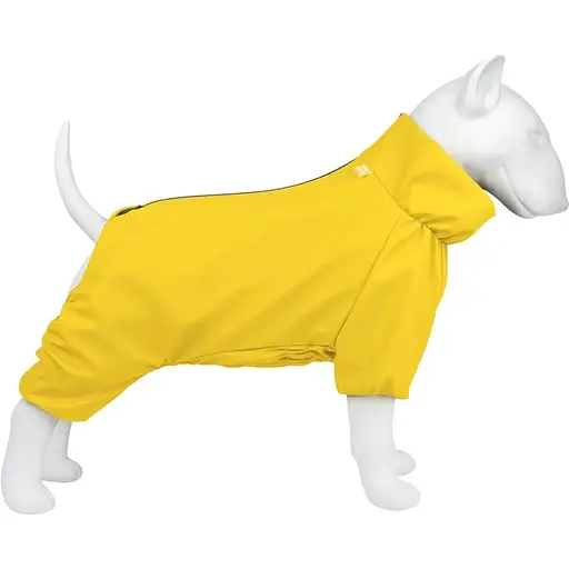 Дощовик для собак Waudog Clothes, водонепроникний, L55, В 77-79 см, С 50-55 см, жовтий