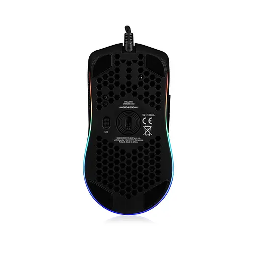 Мишка Modecom Shinobi 3360 Volcano, ігрова, 12000dpi., 6кн., чорна - фото 7