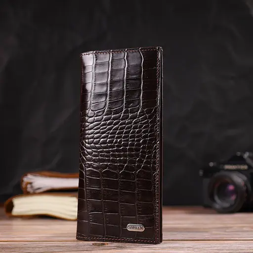 Мужской кожаный кошелек Canpellini 9х18.8х1 см acs0025601 - фото 6