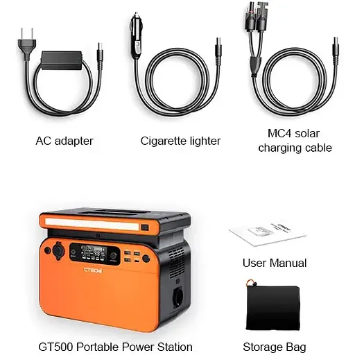 Зарядна станція CTECHi GT500 500W 518Wh (103872) - фото 5