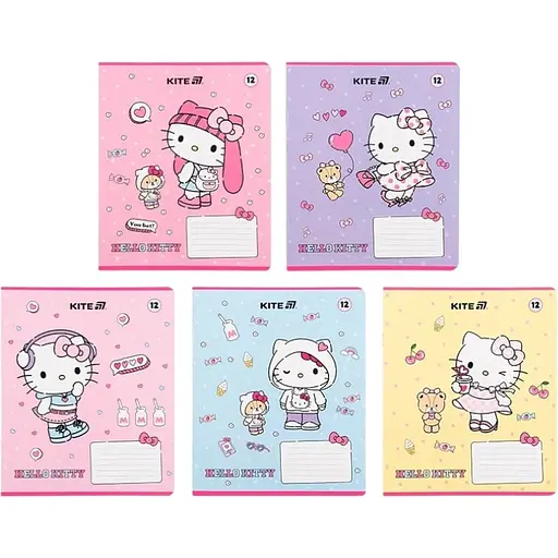 Набор тетрадей Kite Hello Kitty 12 листов в клетку 25 шт. (HK25-232-1)