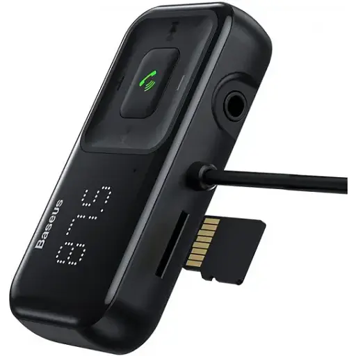 Автомобільний зарядний пристрій FM-Модулятор Baseus T-typed S-16 wireless MP3 car charger - фото 1