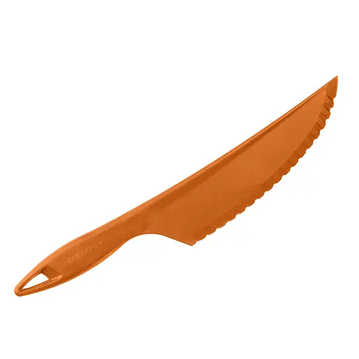 Пластиковий кухонний ніж для силіконового килимка крему, торта, тіста овочів та фруктів 30.5 см, Kitchette Помаранчевий 84345 - фото 1