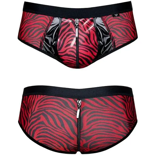 Шорти на блискавці Regnes Fetish Planet L (чорний з червоним)