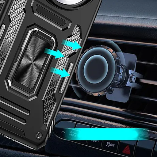 Чехол Epik ударопрочный Camshield Army Ring для Xiaomi Redmi Note 14 Pro 4G/5G/Poco X7 Черный/Black - фото 2