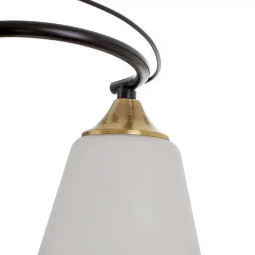 Люстра стельова Brille в спальню E27 60W AB+BK (LK-702S/5) - фото 2