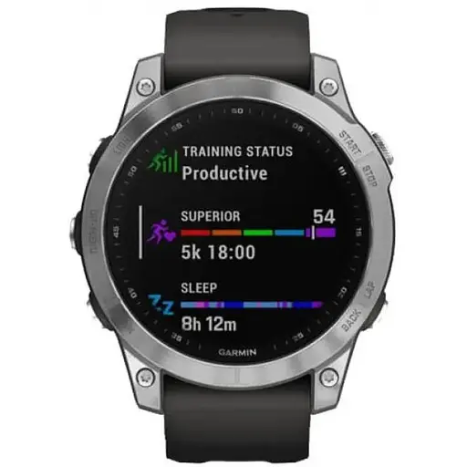 Смарт-часы Garmin Fenix ​​7 Silver with Graphite Band (010-02540-00/01)
