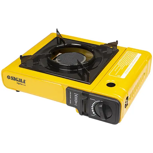 Плита газова Sigma одноконфоркова з керамічним інфрачервоним пальником, п'єзопідпалом та адаптером (кейс) (2903401) - фото 1