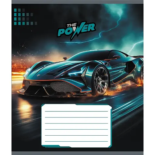 Зошит учнівський "Супер сила" Leader 012-510041C-3 в косу лінію, 12 аркушів - фото 1
