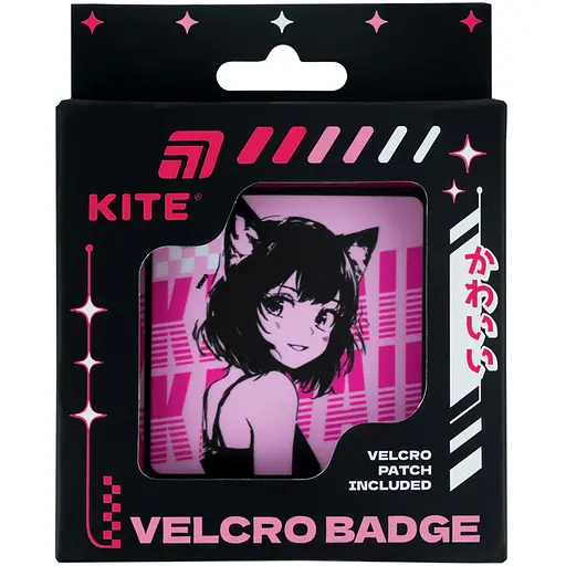 Бейдж на липучці Kitе 6.7x6.7x0.4 см (K26-3011-1) - фото 1