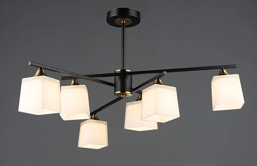 Люстра декоративна на 6 плафонів B N6668/6 BK+COP