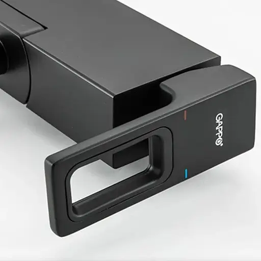Смеситель для ванны короткий гусак черный Gappo 1/4 G3217-6 Черный матовый - фото 4