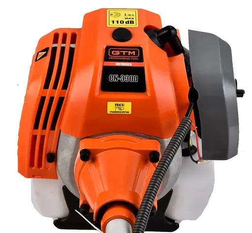 Бензинова мотокоса GTM CN330D з ножем та косильною головкою - фото 4