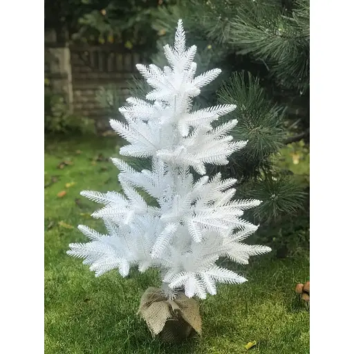 Ялинка Hvoya Classic лита 70 см в мішковині біла