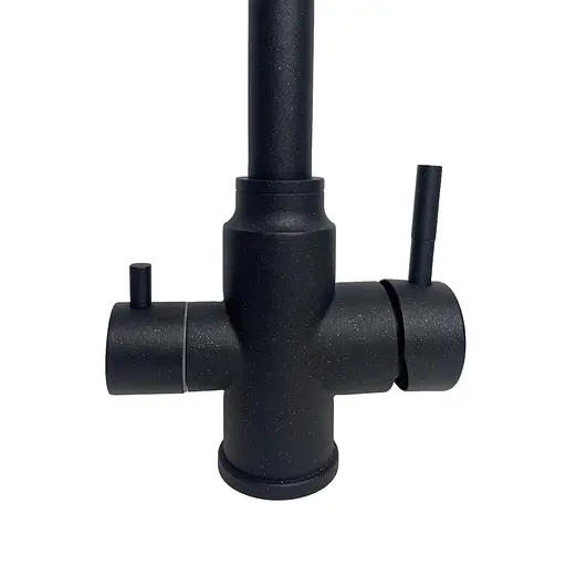 Смеситель для кухни под фильтр Adamant SA-021 чёрный металлик 02114, Черный - фото 4