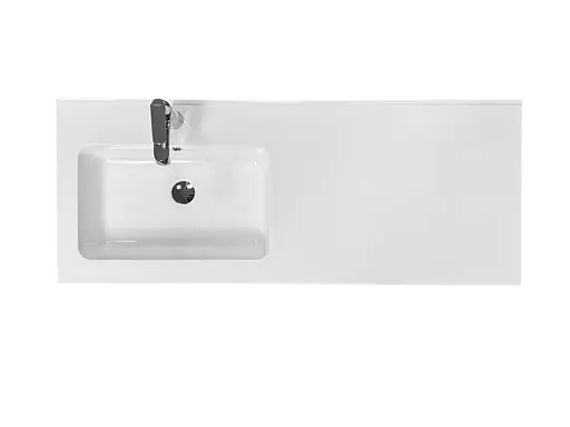 Раковина накладная Adamant FLATE 120L, прямоугольная, с сифоном Click-Clack + смеситель (4824296208601) - фото 3