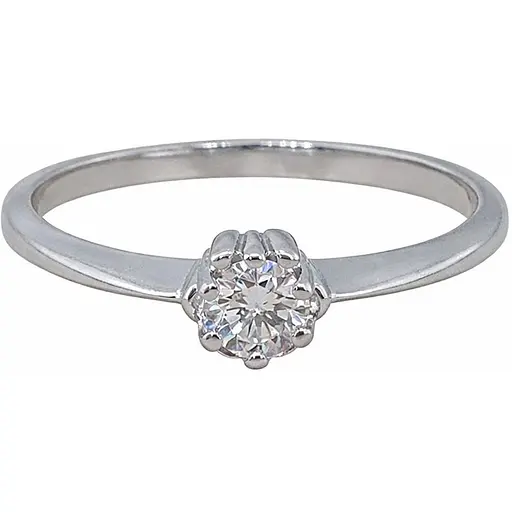 Золотое кольцо с бриллиантом. 11379/1 17 - фото 1