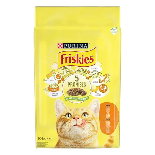 Уценка. Сухой корм для кошек Friskies с курицей и овощами 10 кг - фото 2