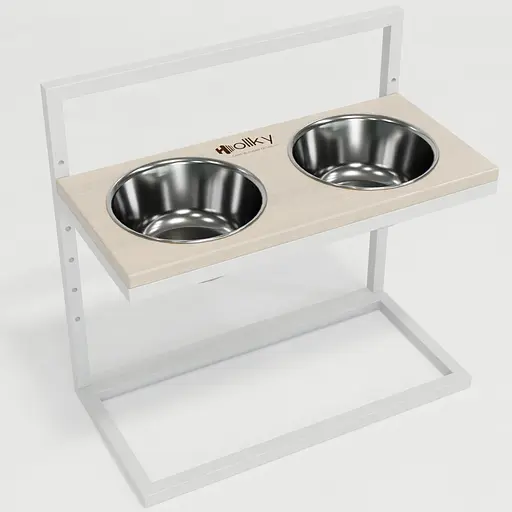 Hollky Flex L — регульовані миски на підставці для великих собак (2 × 1.8 л) - фото 6