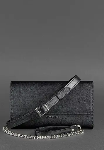 Жіноча шкіряна сумка-трансформер чорна Blackwood - фото 4