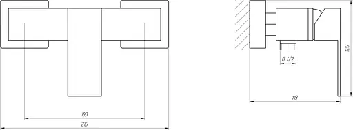 Змішувач для душу Globus Lux Sicilia SBQ-105 Нержавіюча сталь - фото 3