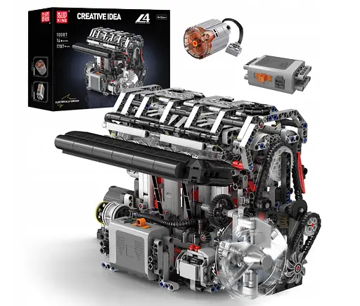 Конструктор двигун Mould King Technic L4 чотирициліндровий бензиновий L4 для дітей та дорослих  1897 деталей - фото 2