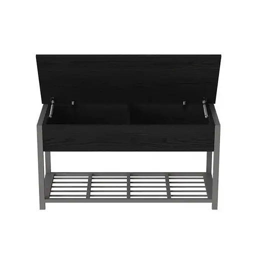 Банкетка з ящиком Дрейк 1 550x1000x400 метал Сірий ДСП Сосна Кембра 16мм FRD-103061