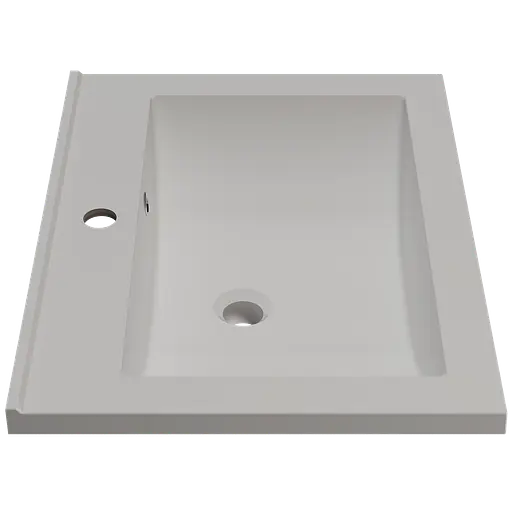 Раковина глянцева врізна Amidicon Victoria 60 600x450 з литого каменю VICTORIA_60_HL, Білий - фото 3