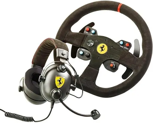Руль и гарнитура ThrustMaster Race Kit Ferrari 599XX EVO Edition With Alcantara PC/PS4/PS3 (4160771) - фото 2
