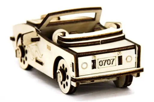 Дерев'яний конструктор Кабріолет 40 деталей - фото 3