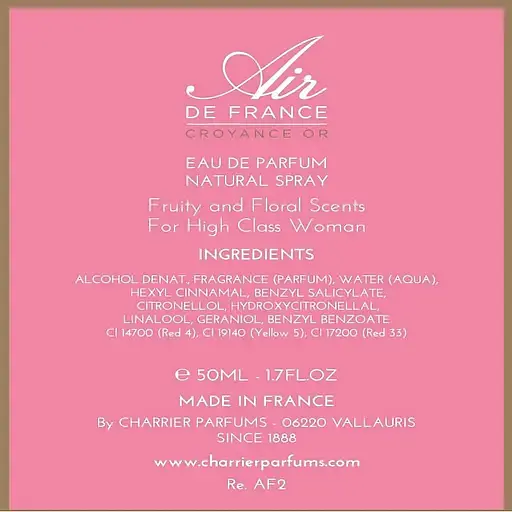 Парфюмированная вода Charrier Parfums Air de France Croyance Or 50 мл - фото 3