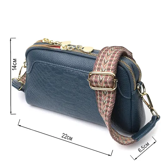 Сумка Vintage на два отделения из натуральной кожи 22х14х6.5 см sum0028997 - фото 3