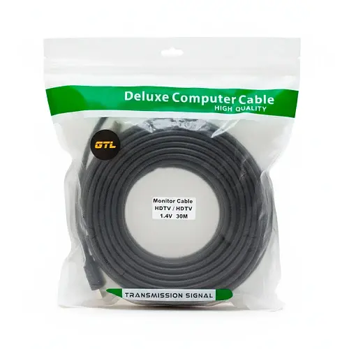 Кабель GTL HDMI (M) - HDMI (M), 30 м, Black, V1.4 (GTLHMHM30V14BK) - фото 2