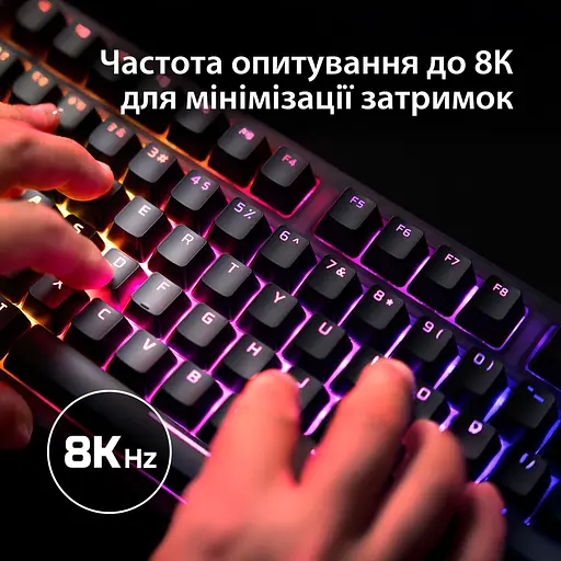 Клавіатура HyperX Alloy Origins 2 1800 103key Red USB-A Hot-Swap EN/UA RGB Black (B4QS4AA) - фото 10
