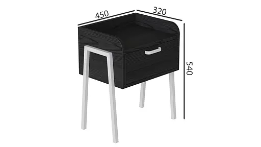 Модульна тумба Бетті 540x450x320 метал Білий ДСП Сосна Кембра 16мм FRD-102992 - фото 3