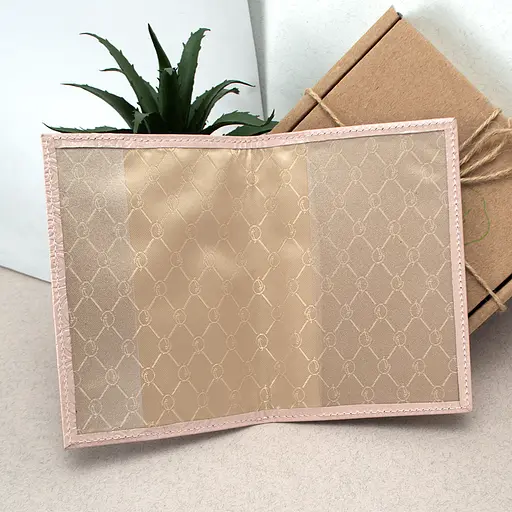 Обложка на паспорт кожаная 07115 розовые цветы - фото 3