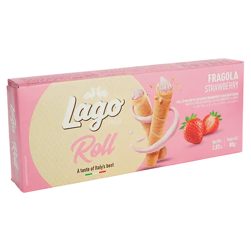 Трубочки вафельные Gastone Lagо с клубничным кремом 80 г