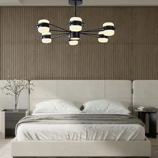 Люстра светодиодная акриловая Sirius B N4557/6 BK - фото 7