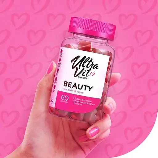 Натуральна добавка VPLab UltraVit Gummies Beauty Hair Skin Nails 60 жувальних цукерок - фото 4