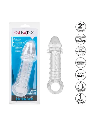 Насадка на пенис CalExotic Novelties Transparent Ultimate Extender 16 см прозрачная - фото 6