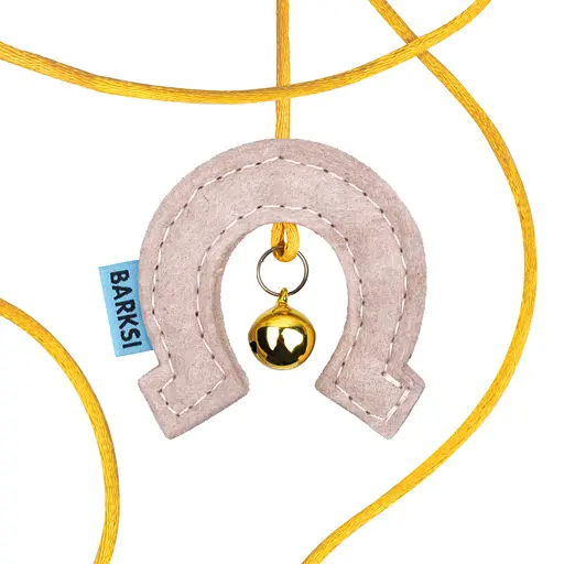 Іграшка для котів Barksi Вудочка Підкова з дзвіночком бежева - фото 2