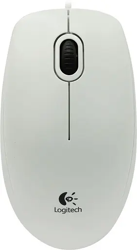 Миша Logitech B100 Optical USB Mouse white (910-003360) - фото 1