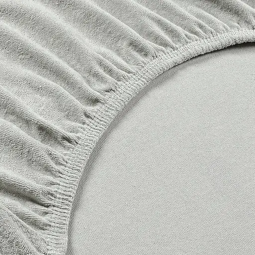 Простыня махровая на резинке Home Line 160x200х20 см серый (195127) - фото 2