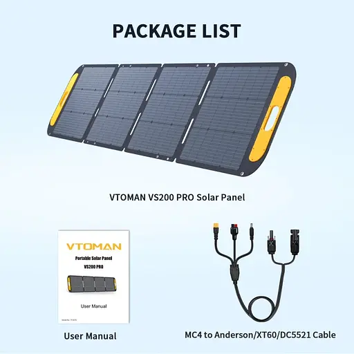 Сонячна панель Vtoman 200W 48V IP67 MC-4/Anderson/XT60/DC5521 - фото 9