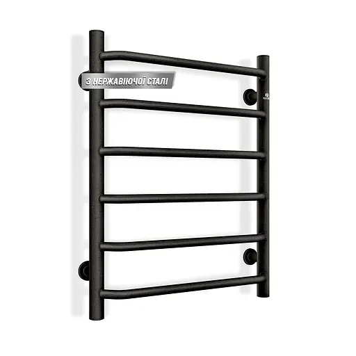 Водяной полотенцесушитель Navin Блюз 500x600, черный муар 12-028053-3680, Черный матовый - фото 1